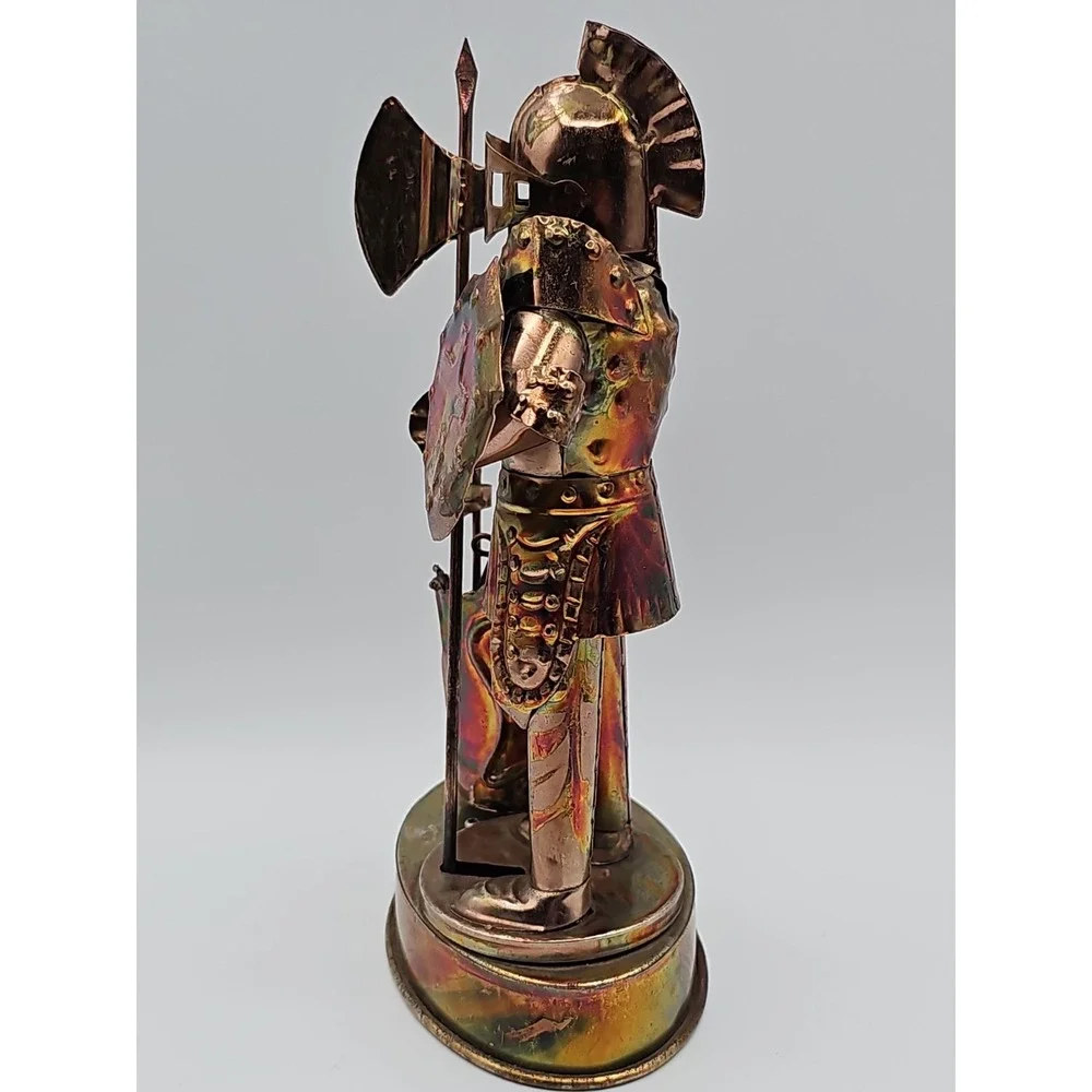 Vintage Medieval Knight Musical Figurine Metal 11